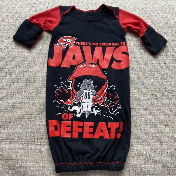 Western Kentucky University WKU Big Red upcycled t-shirt newborn sleep sack - Picture 1 of 9